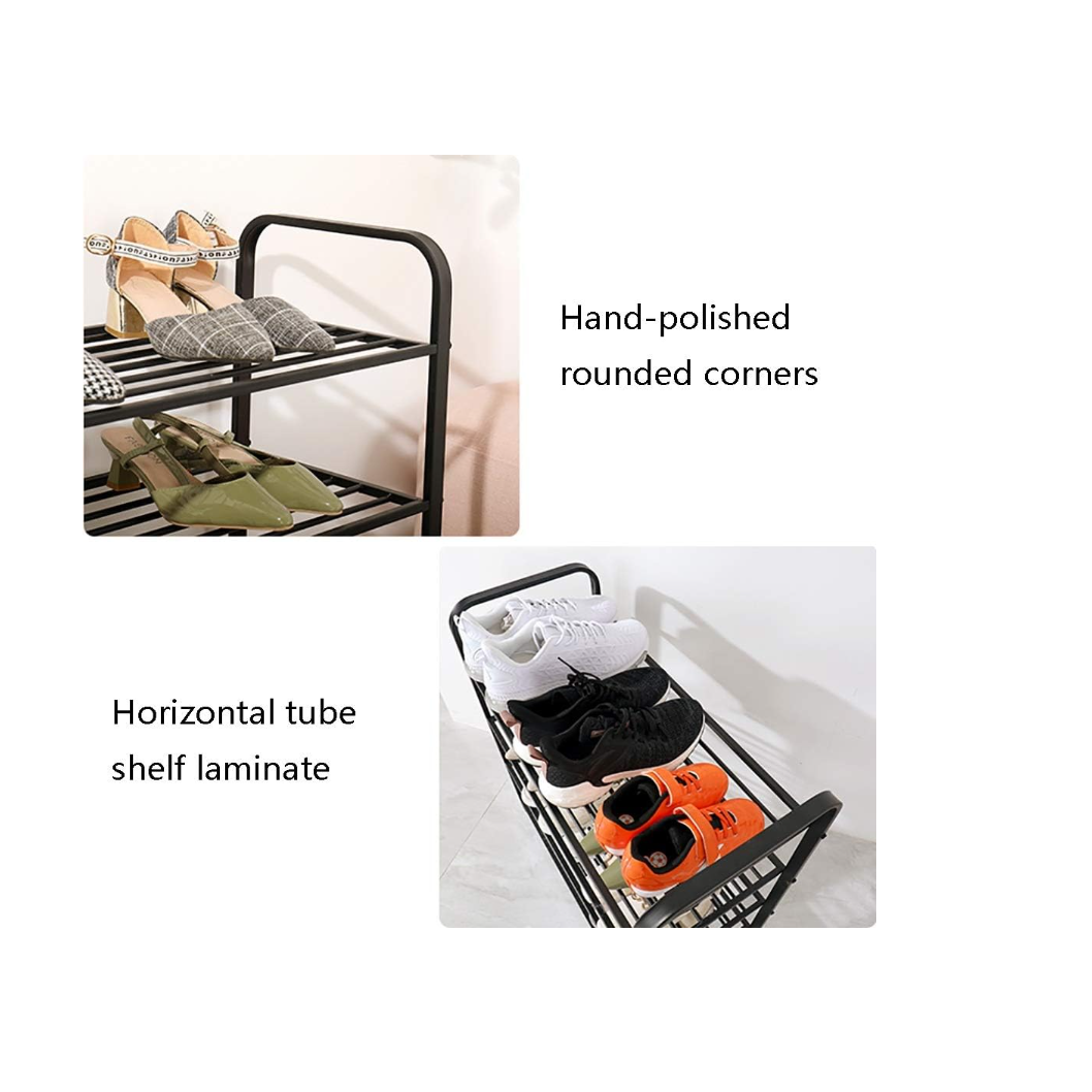 Suport Metalic, Pentru Pantofi, At Performance, Cu 4 Nivele 58x60x 23 cm, Negru